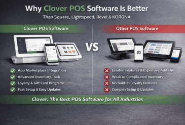Clover POS Software vs Square, Lightspeed, Revel & KORONA | Best POS Software